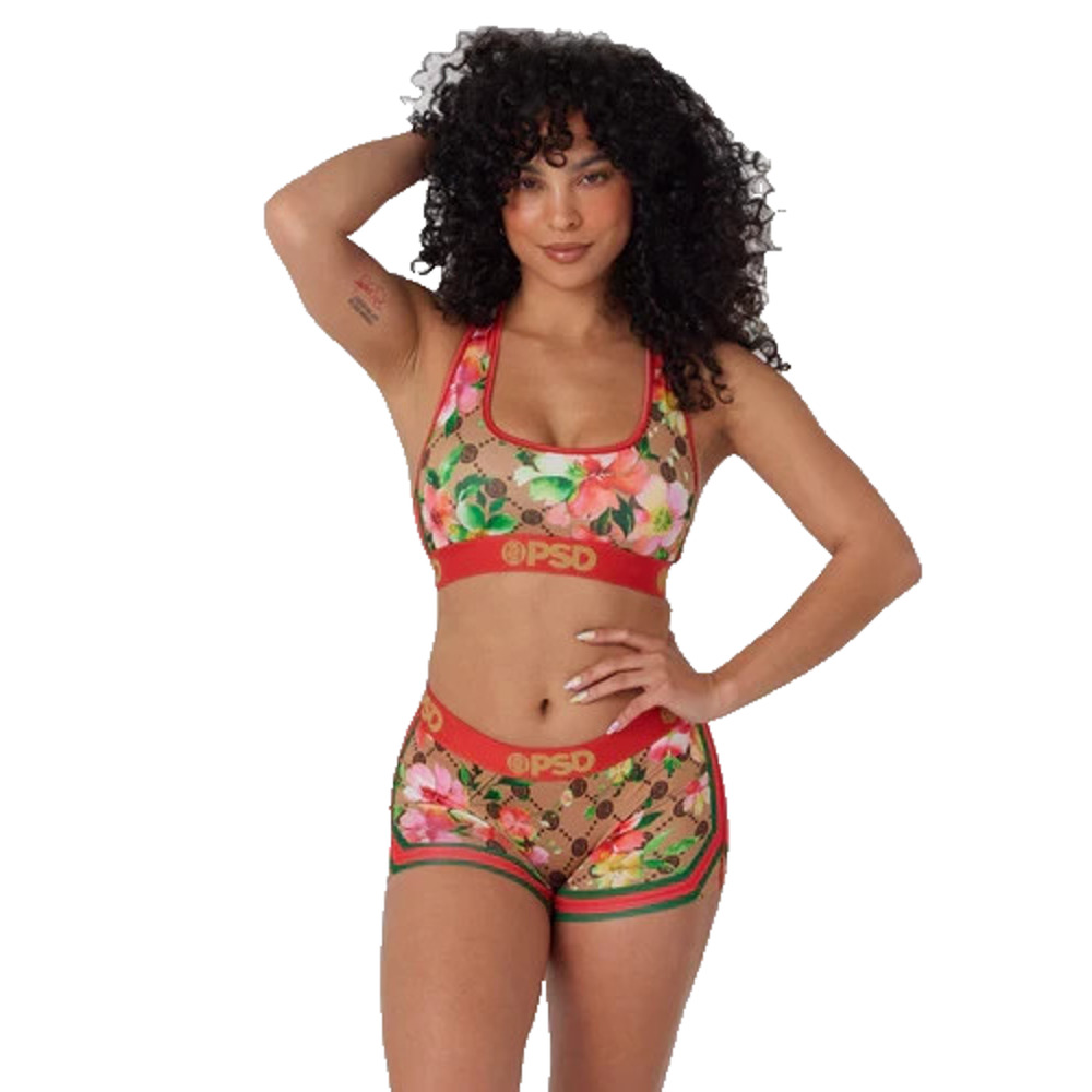 PSD UNDERWEAR Women Lavish Floral Sports Bra Size: 5XL
